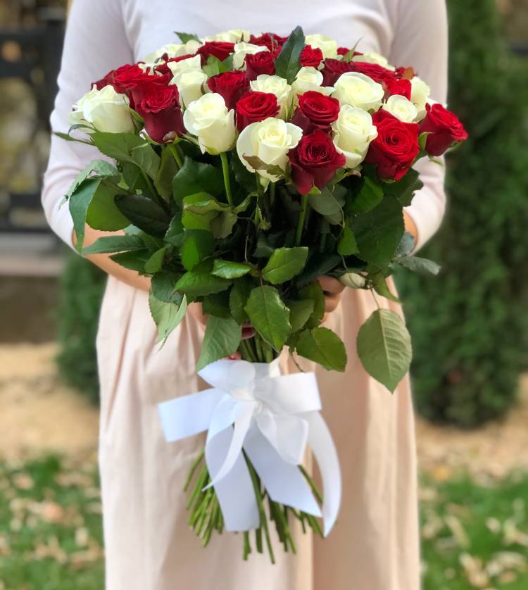 bouquet of 51 roses "classic mix"